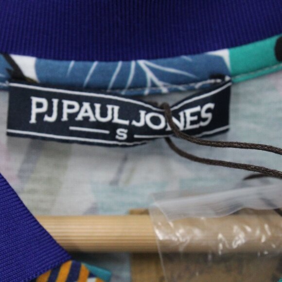 PJ Paul Jones Polo Shirt Mens Small S Multicolor Floral Pattern Short Sleeve NWT - Picture 7 of 10